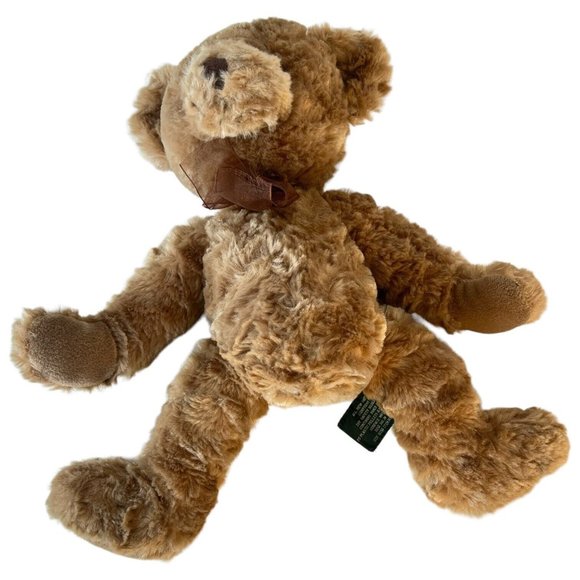 Russ Teddy Bear DEMETRI Plush Brown Bow 13” Sits Stuffed Animal Toy - Picture 6 of 7